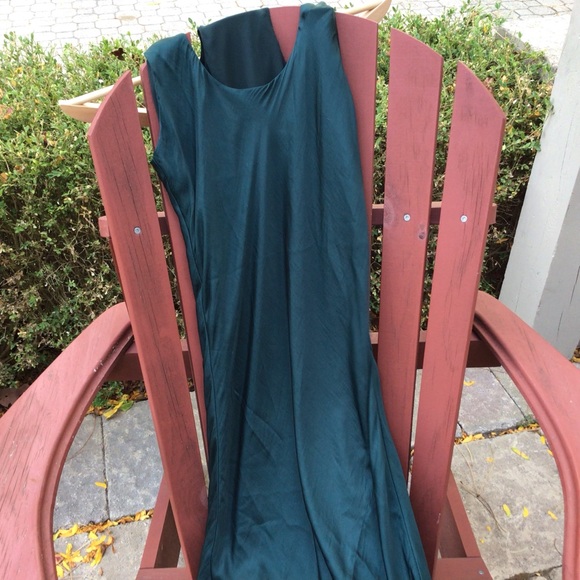 Banana Republic sleeveless dark green evening dress. size 0 - Picture 4 of 9